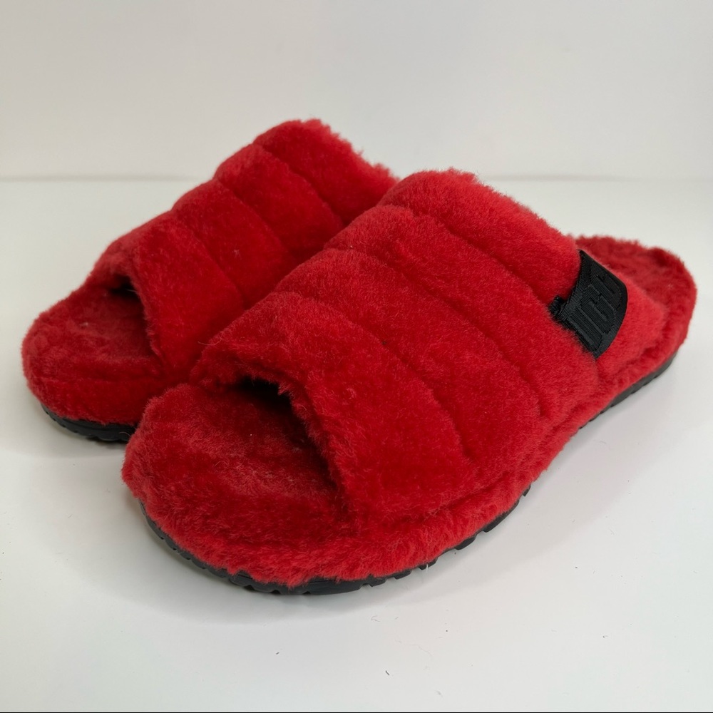 UGG MENS Fluff You Slipper Red Size 8 US - Picture 3 of 11
